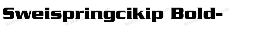 Sweispringcikip Bold字体转换